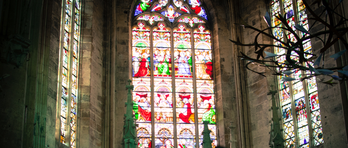 Stained glass window in Bordeaux